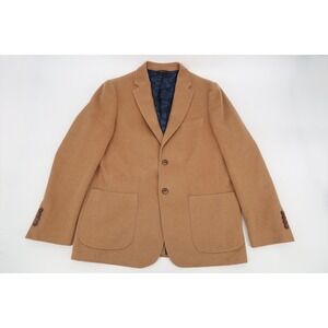 Allen Edmonds Men's 46R Wool Blend Sport Coat Blazer Jacket 46 Camel